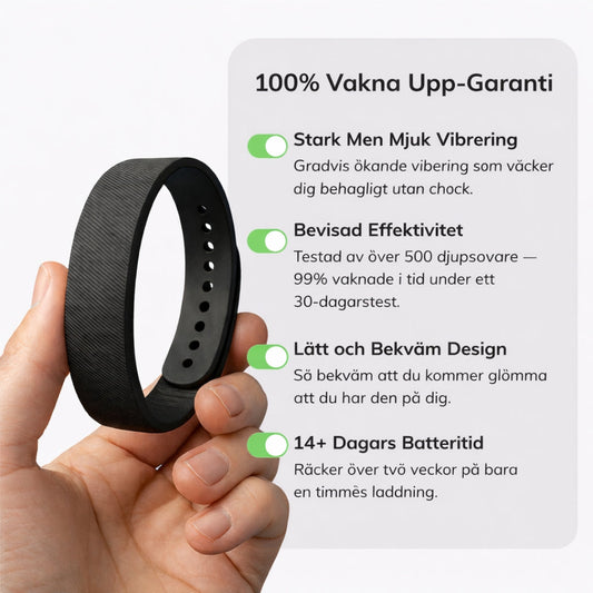 Innovativ vibrationsväckarklocka som väcker dig och ingen annan