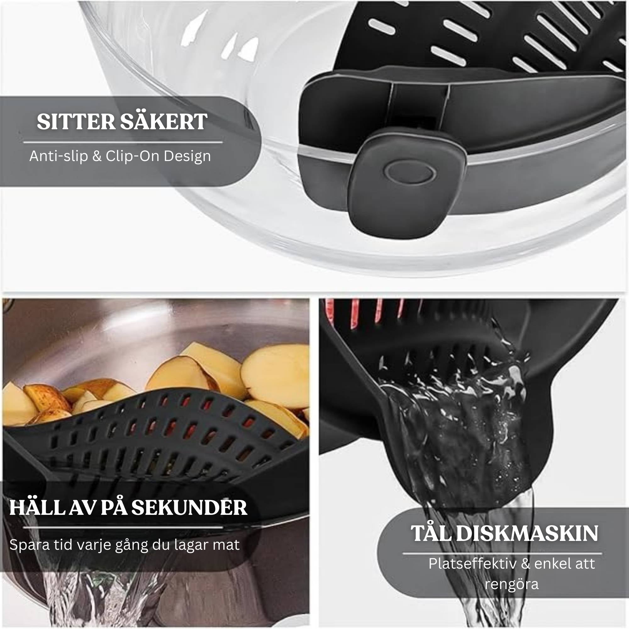 Smart Clip-on Durkslag │  För enklare & säkrare avrinning